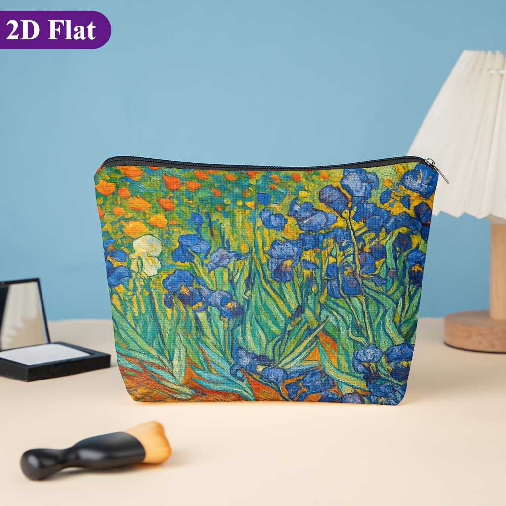 TEMU 【コスメバッグ 1個】バンギョーグ イリスの絵柄、な付きウォレット、仕事用スナックバッグ、スキンケア製品、両面プリントコスメバッグ、学生用文具、ホリデーギフト