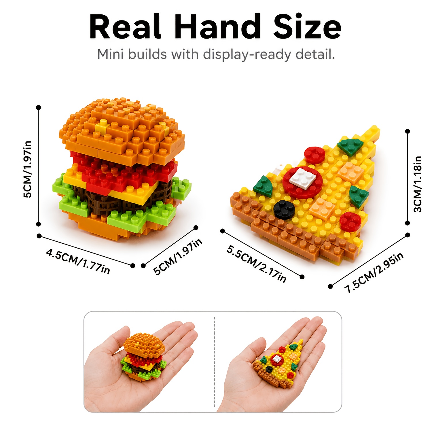 4pcs Set of Food, Dessert, and Snack Series Building Blocks