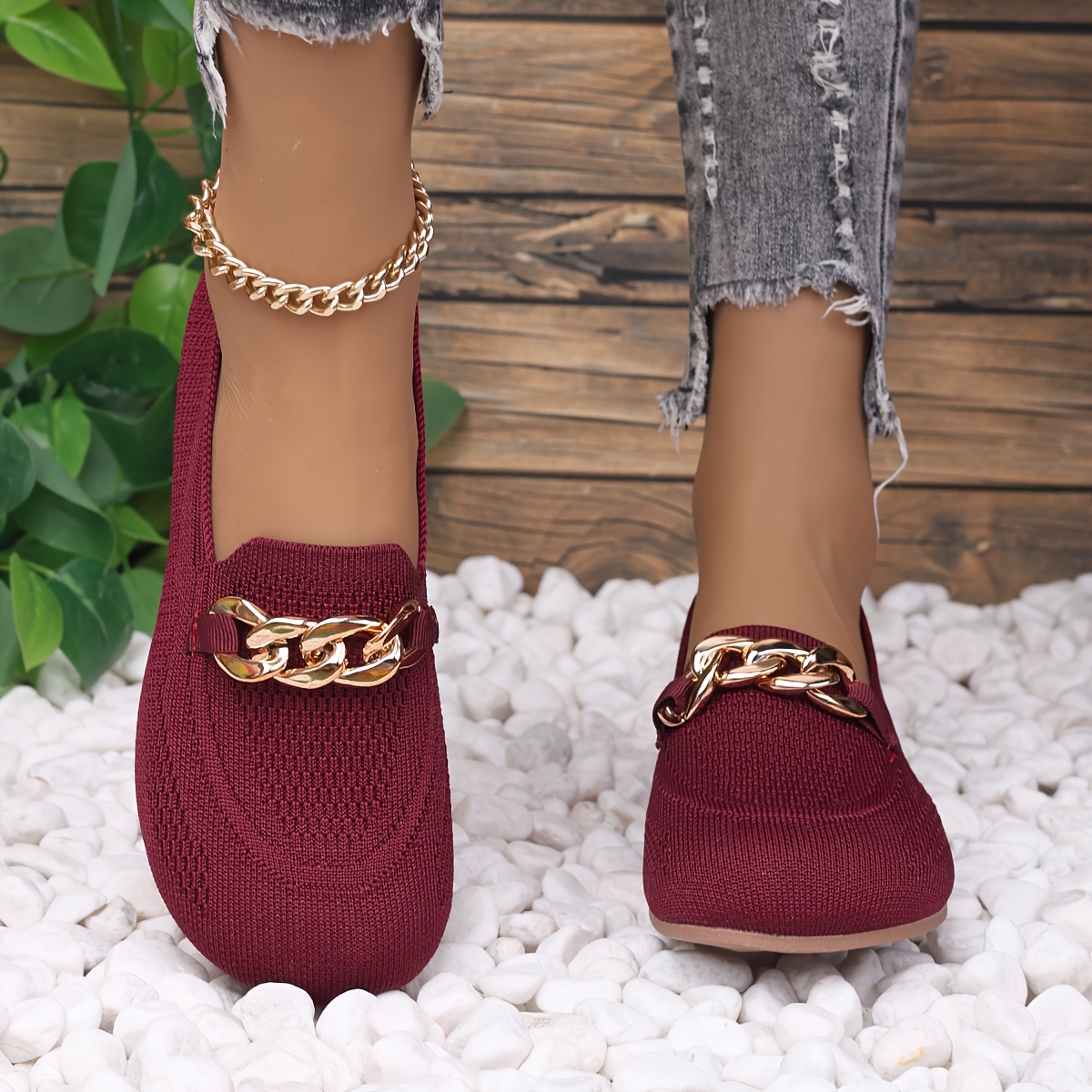 plus size women's shoes slip round Temu Saudi Arabia