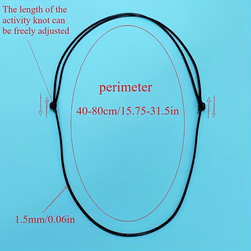 10pcs High-quality Wax Rope Necklaces, Adjustable Length