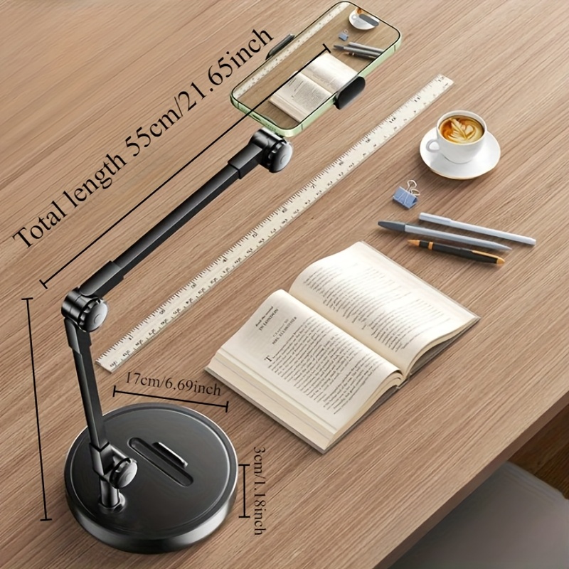 Adjustable Metal Phone & Tablet Stand - Versatile Multi-Angle Desktop Holder for Live Streaming, Selfie Sticks, Tripods, Video Recording, Online Classes, Vlog, Perfect Gift for Thanksgiving & Christmas, Mobile Device Support | Sleek Metal Stand | Durable Iron Construction