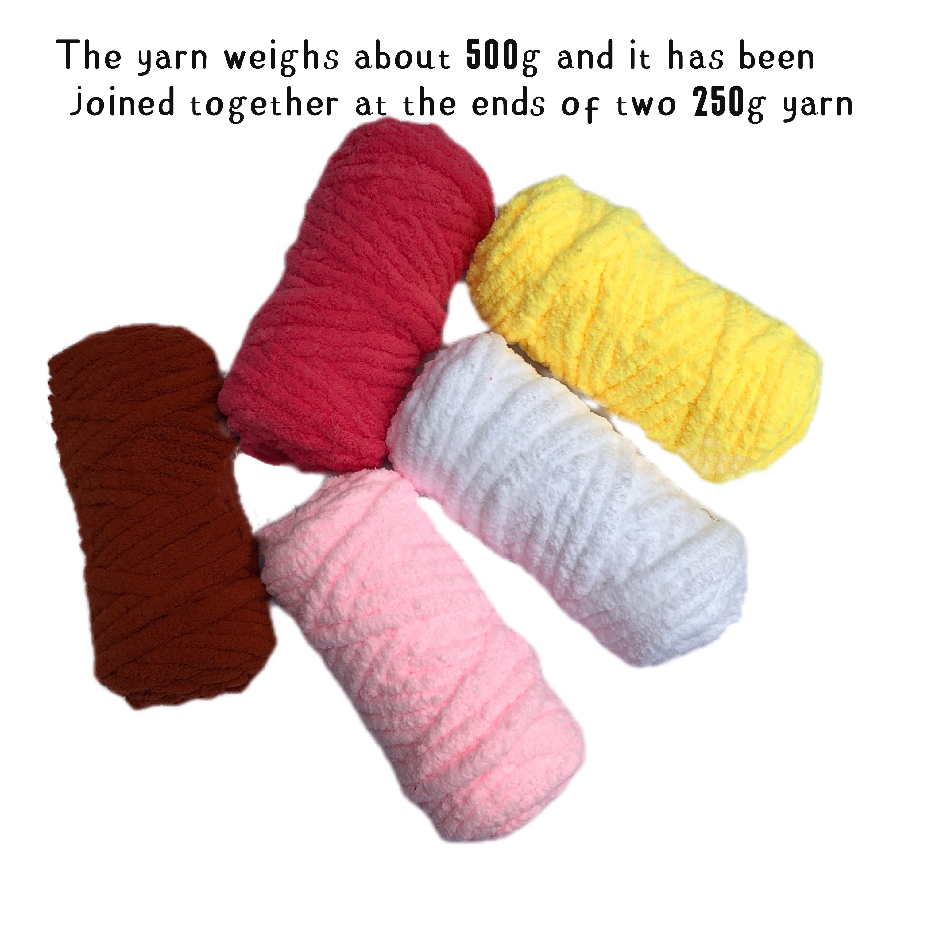 Cloth Polyester Chunky Yarn Jumbo Tubular Yarn Knitting 250G Hand Knit Soft  Washable Bulky Yarn for Baskets, Rug Making, Macrame, DIY Cushion Light