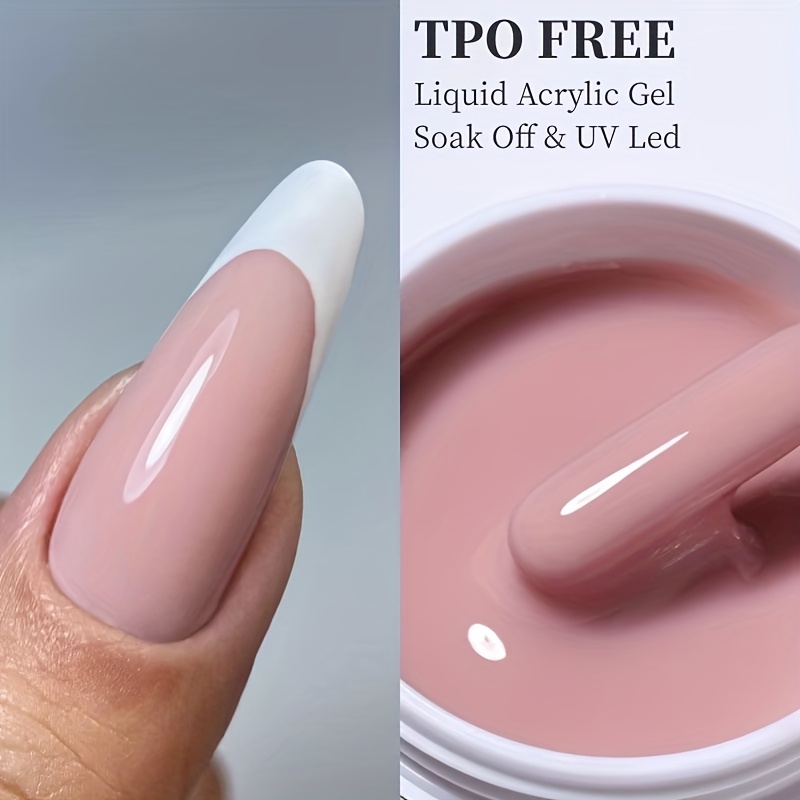   żel akrylowy w płynie do przedłużania i lakierowania paznokci – samopoziomujący / utwardzany led, samonierównujący żel do manicure diy w domu, kompatybilny z systemami led