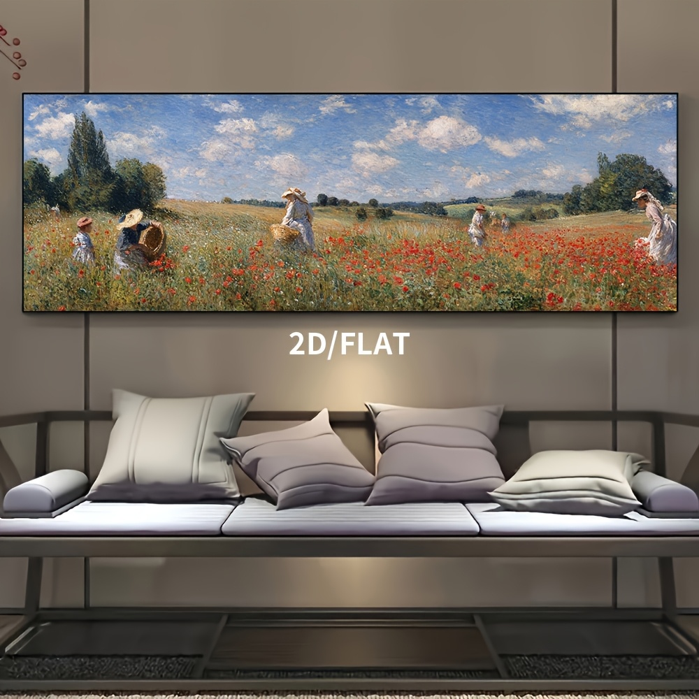 TEMU 2d Flat, 2d Flat, 2d Flat 1pc Unframed 2d/flat Canvas Art Featuring 's , An Landscape. This Horizontal Wall Decoration Is Perfect For Living