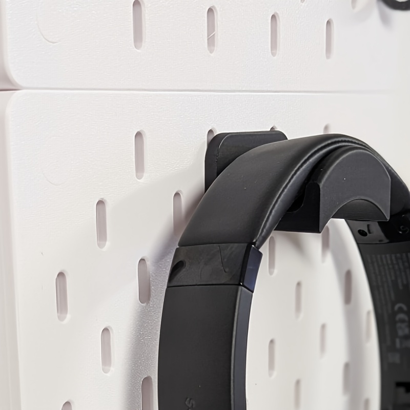 TEMU Colgador de auriculares para paneles perforados con impresión 3D, soporte minimalista de pared para auriculares, accesorios de almacenamiento de