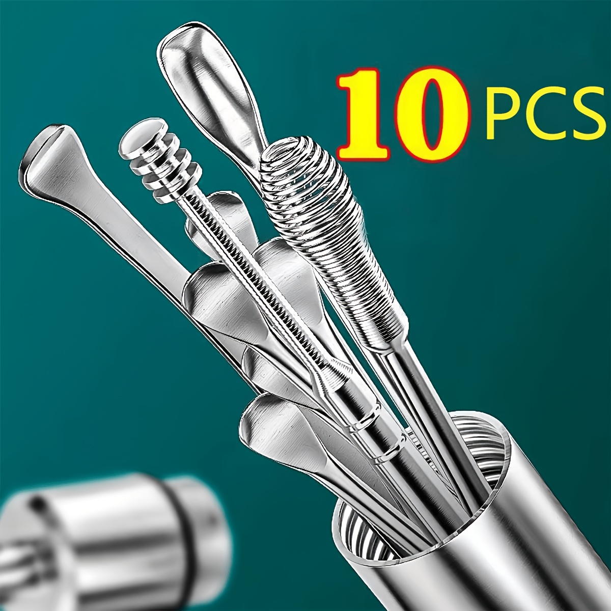 Stainless Steel Ear Scoop Set for Ear Cleaning and Wax Removal