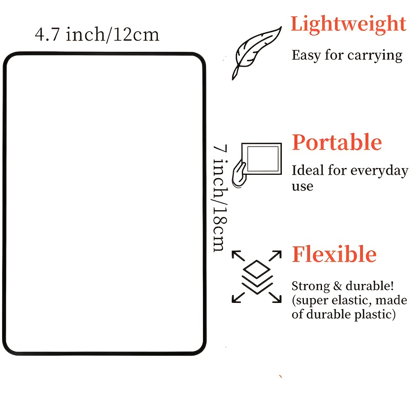 1pc ultra thin 3x magnifying glass   design portable for   of small text on maps books documents ideal for seniors and students battery not required Product details 2