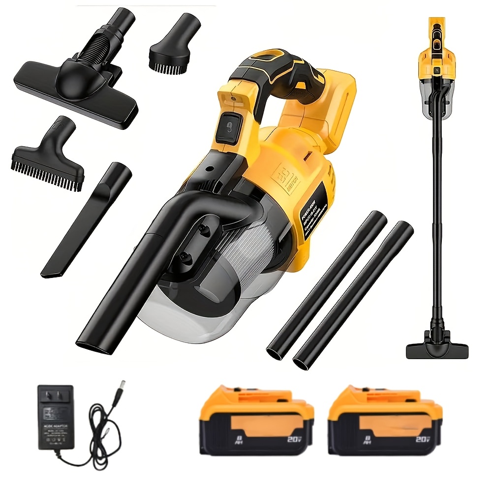 TEMU 9000pa Vacuum Cleaner, 120w High Power, Handheld, With A 500w Powerful Motor, Up To 46cfm, Cordless Vacuum Cleaner Compatible For 20v Batteries,
