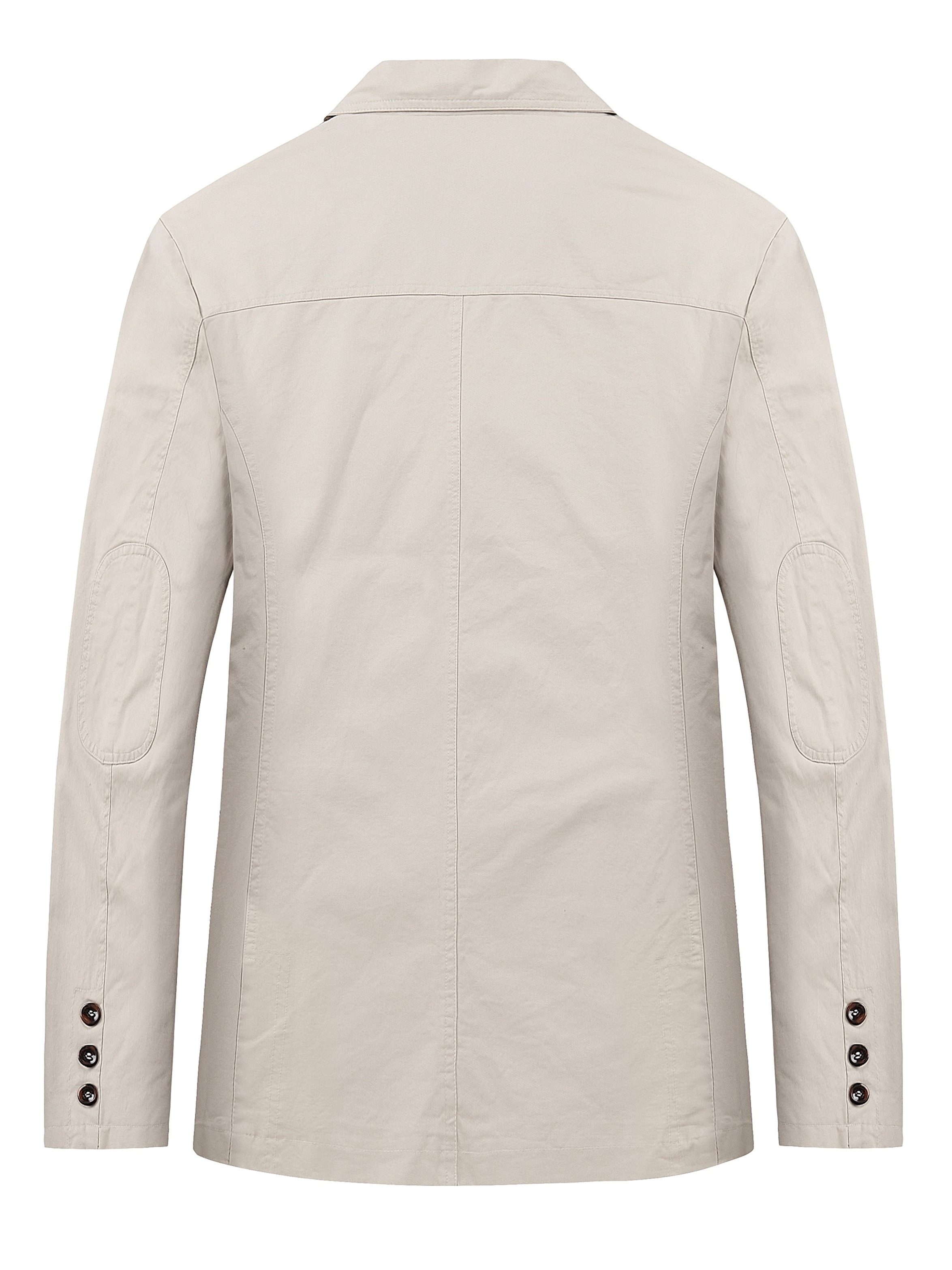 Men's Casual Workwear Blazer - Lightweight Single-Breasted Notch Lapel Coat with Chest Pockets, Breathable Underarm Ventilation & Machine Washable Fabric for Spring/Fall Seasons, Lightweight Outerwear, Natural Colored Fabric, Back to Work Essentials