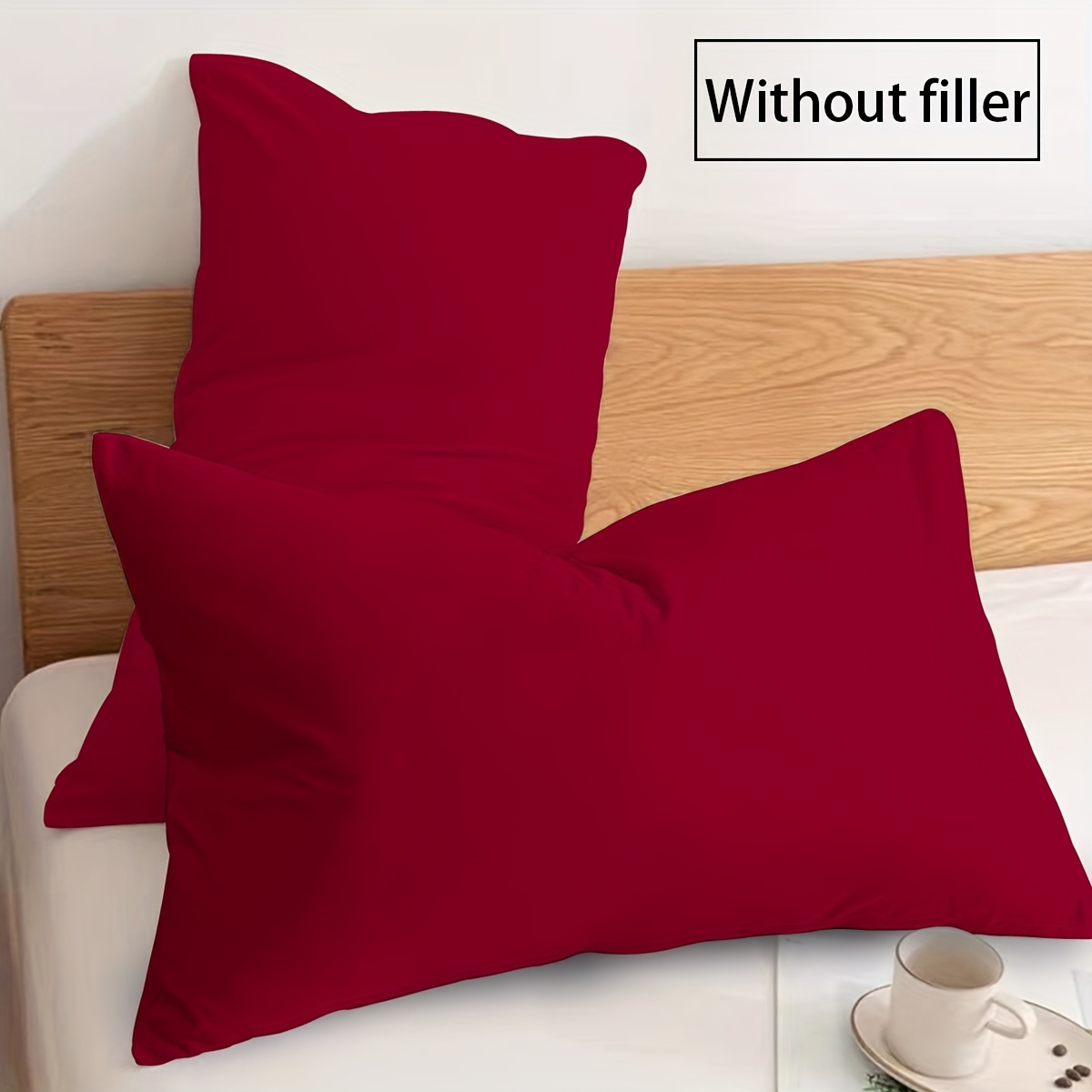 

1/2pcs Solid Color Pillowcase Without Pillow Core, Soft And Breathable Pillowcase Without Filling Fabric, Soft And Comfortable, Suitable For Bedroom, , Lounge, Hotel, B&b, School Dormitory