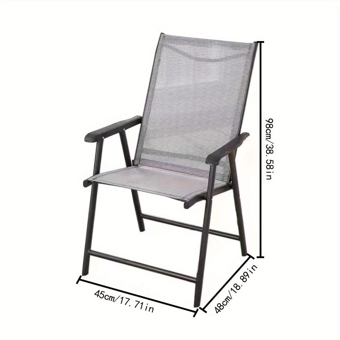 1pc Folding Chair Outdoor Yard Indoor Folding Chair Waterproof Chair  Breathable Comfortable Chair, Shop Now For Limited-time Deals