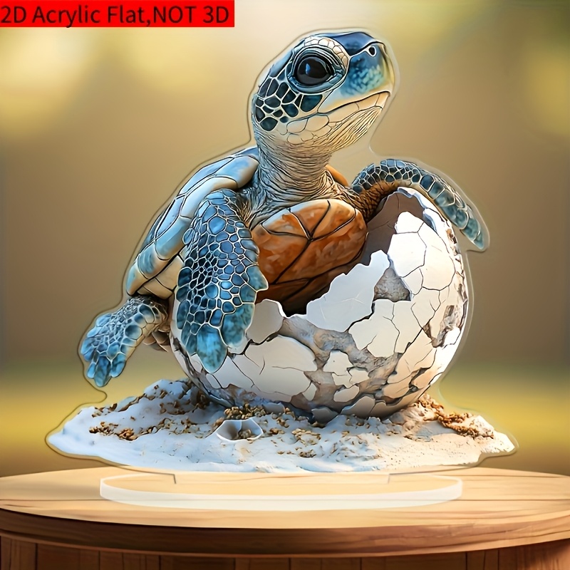 

Bohemian Style Acrylic Turtle Decoration - 20.32cm Tabletop Decoration, Animal-themed Sign For Bedroom, Room, Indoor, Home, Cafe, Office - Ideal Gift For Celebrations