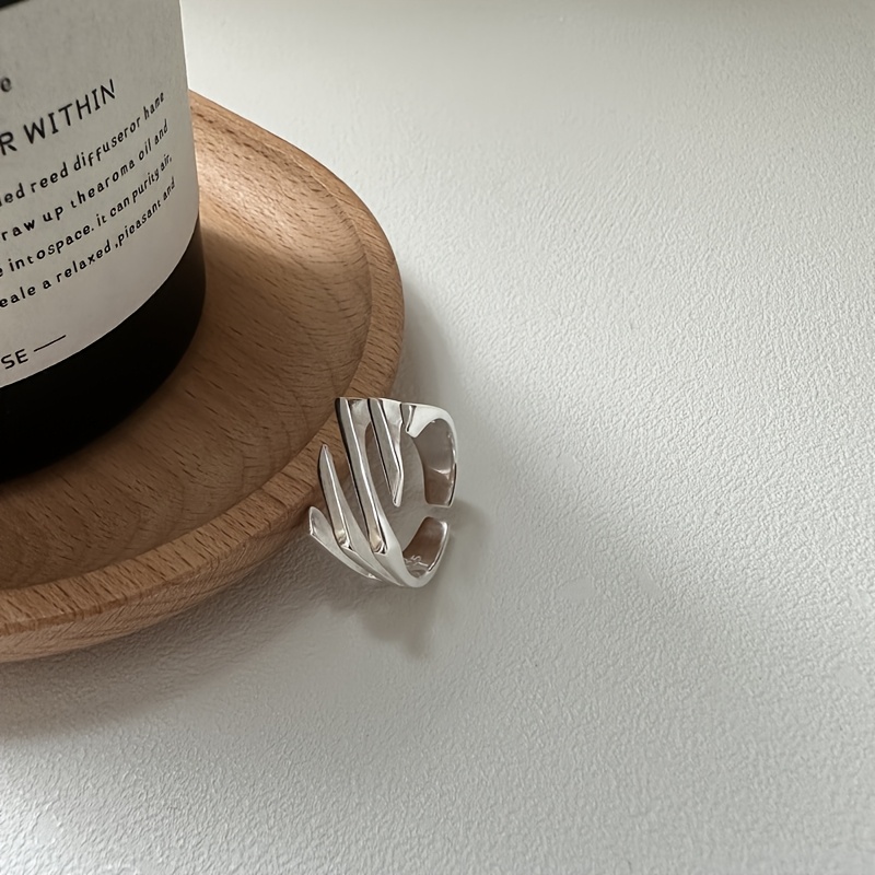 Women's Elegant Geometric Lines Ring, Ideal Gift