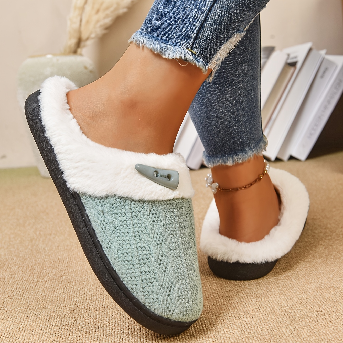 Women's Memory Foam Slippers With Lining - Warm Winter Indoor/outdoor Shoes Suitable For Home, Bedroom, Care - Soft Sole & Sole For Durability, Cozy Plush Footwear Wide Fit Shoes