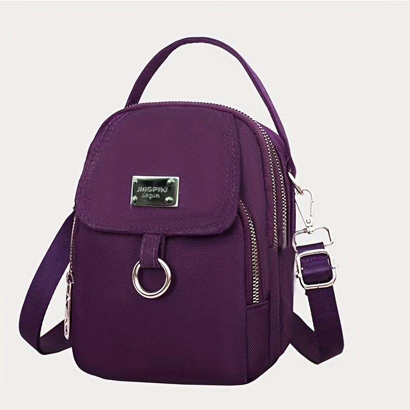 TEMU Bright Crossbody Bag - Adjustable Strap Square Shoulder Bag With Multi-pocket, Zipper Closure Suitable For, Travel, Everyday Use, Casual Small