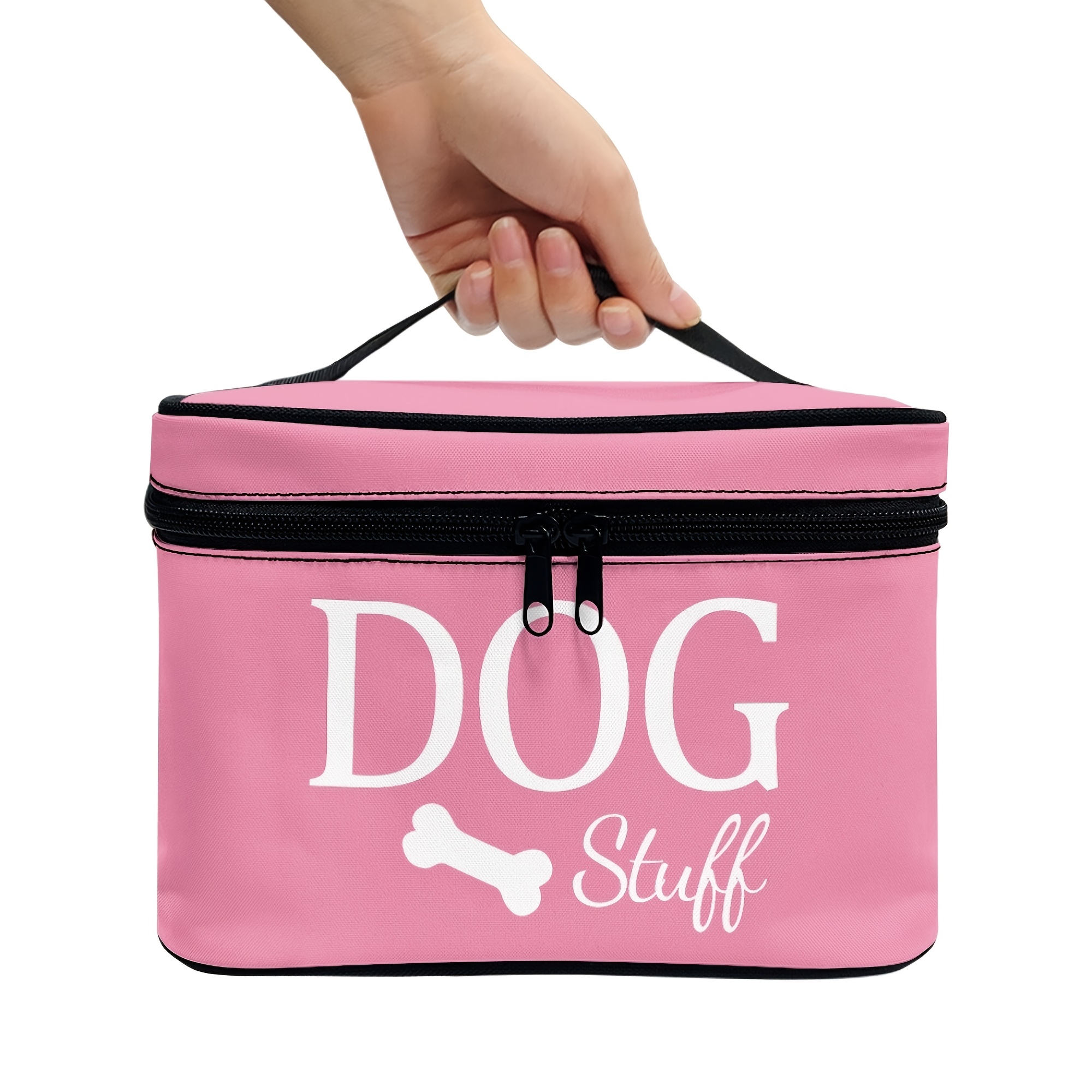 TEMU 1pc Pet Grooming Storage Bag - Portable Storage Box For Pet Grooming Supplies And Dog Items, With Handle And Zipper, Suitable For Home And