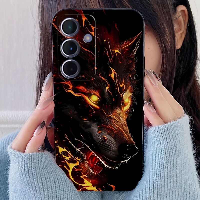 

Fox Anti-drop Tpu Soft Black Phone Case Compatible With Samsung S10 S20 S21 S22 S23 S24 S25 Note 10 20 Fe Lite + Ultra