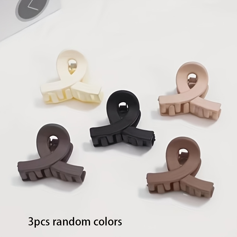 TEMU 3pcs Colores Aleatorios Media Muñeca Pequeño Pinza de Agarre Dorso de La Cabeza Pinza para el Cabello Accesorio para el Cabello Mujer Corte de