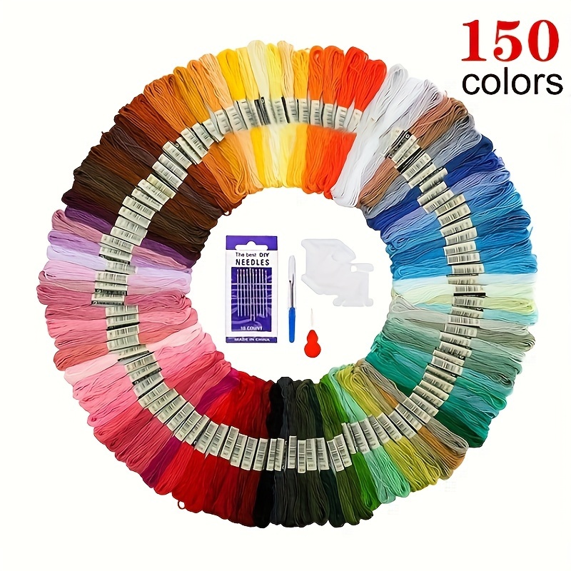 

150pcs Color Embroidery Thread, Stitch Thread, Sewing Thread, Stranded Thread, Embroidery Dental Floss Kit, Diy Sewing Thread