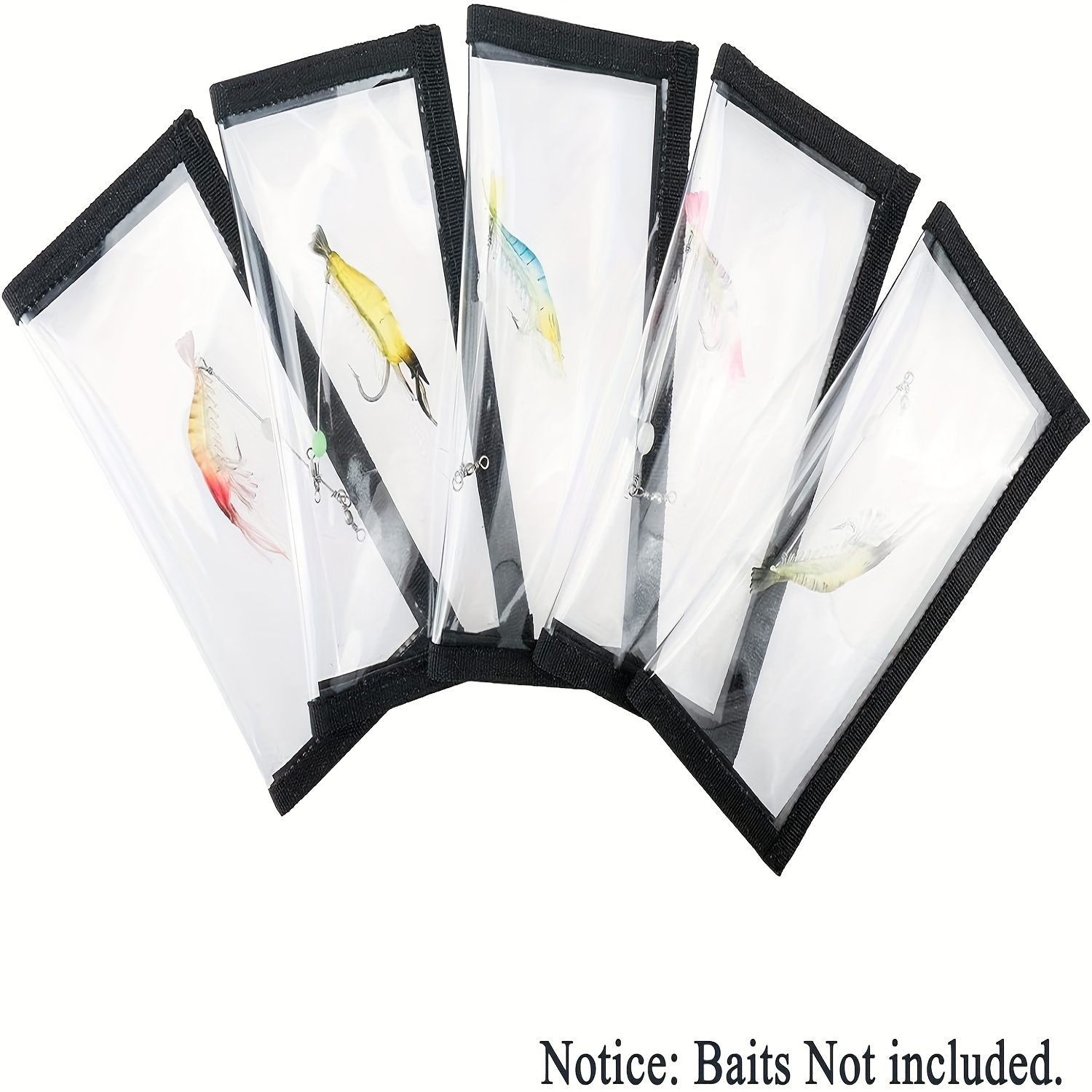 TEMU 5pcs Pvc Fishing Lure Covers Protector – Hook & Storage Wraps With Transparent Window