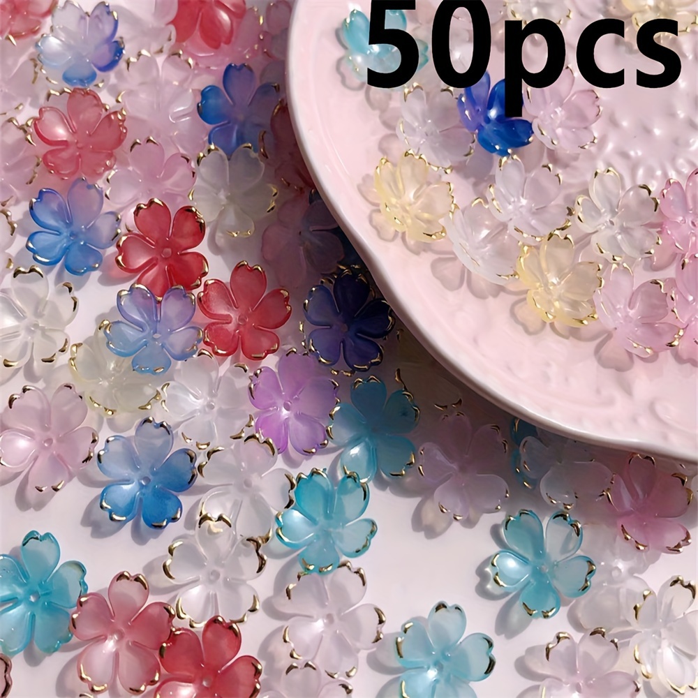 20pcs Stainless Steel Creative Elegant Flower Crystal Beads Charms Fashion  For Dangle Earrings Necklace Bracelet Jewelry Making DIY Color Charms