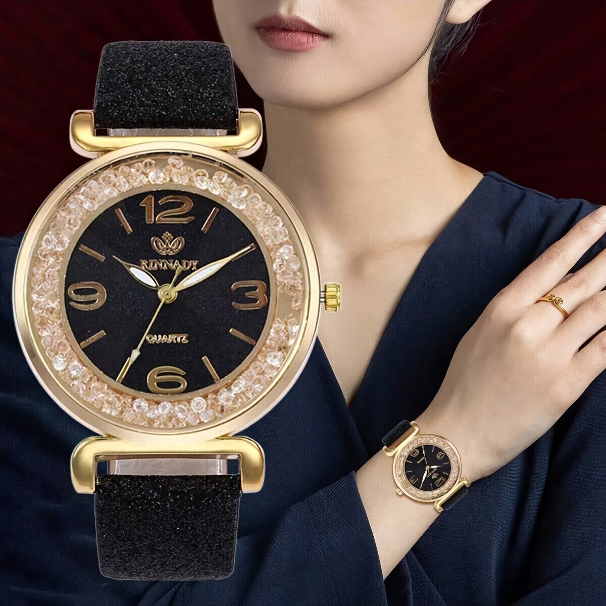 

Montre élégante pour femme en cuir PU, montre-bracelet de haute qualité, montre pour femme, cadeau d'horloge