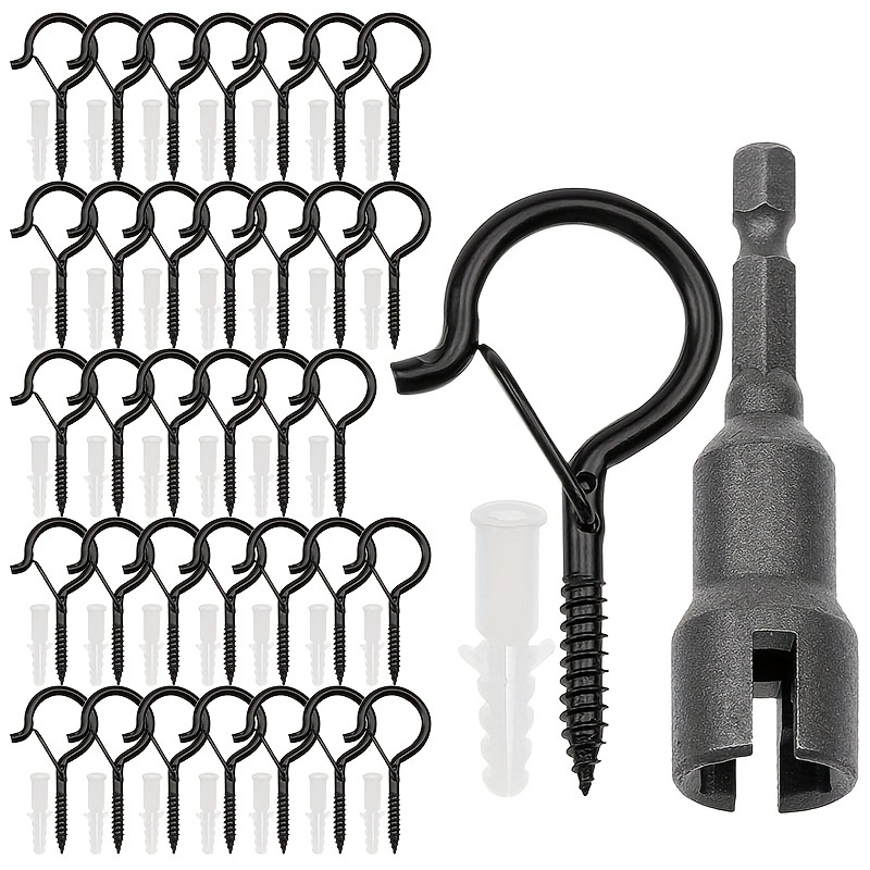 21 31 41 51 61 71pcs string light hooks outdoor silvery 2 2in screw in hooks for outdoor string lights q hanger hooks outdoor for decoration hanging utility hooks