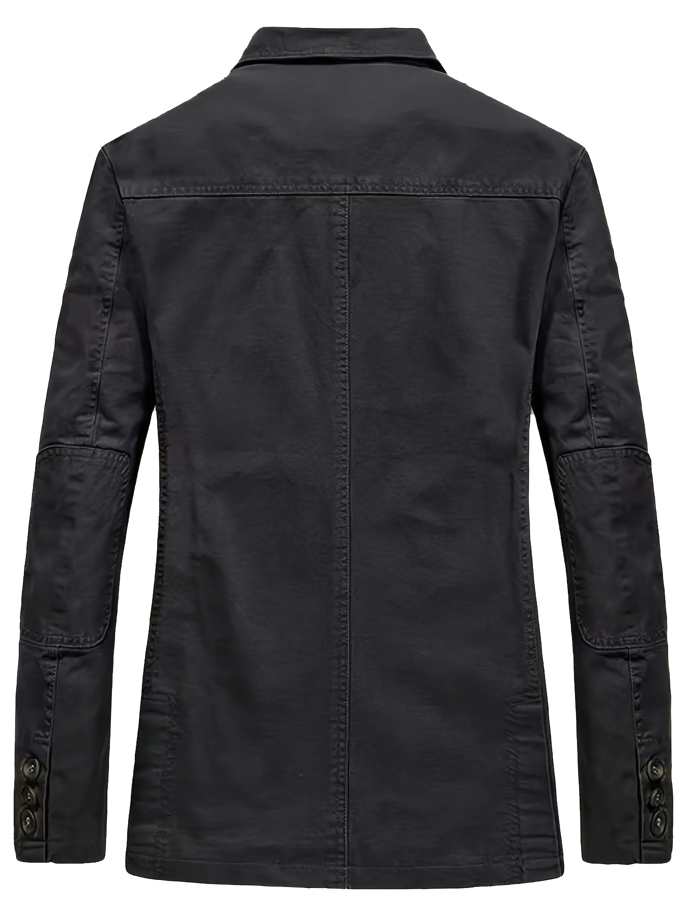 Men's Casual Workwear Blazer - Lightweight Single-Breasted Notch Lapel Coat with Chest Pockets, Breathable Underarm Ventilation & Machine Washable Fabric for Spring/Fall Seasons, Lightweight Outerwear, Natural Colored Fabric, Back to Work Essentials