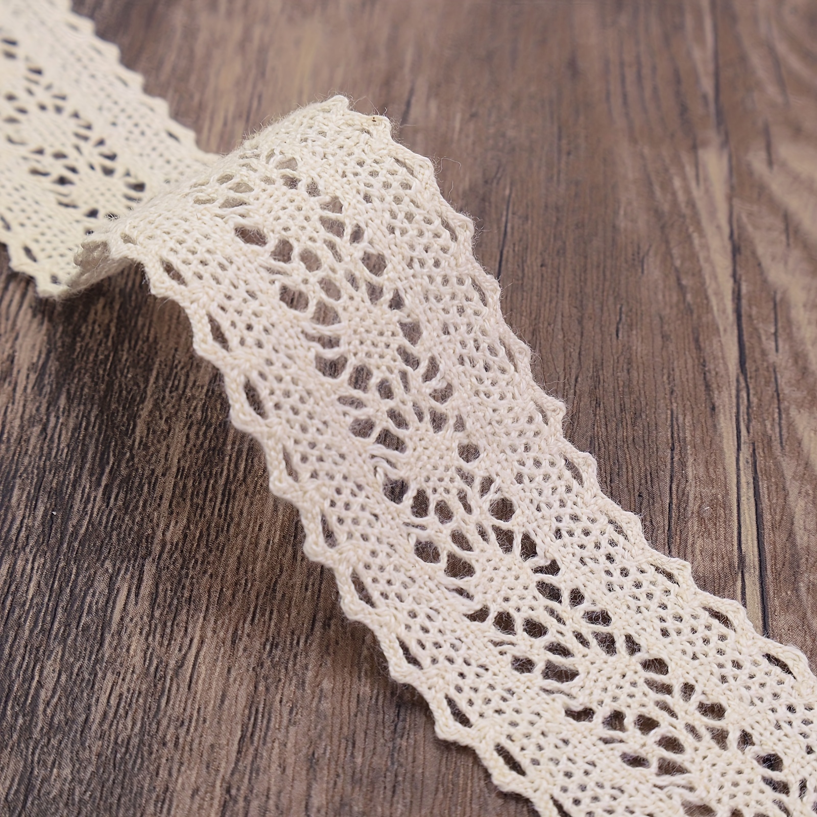 1 Yard Crochet Lace Trim Braid Lace Trim For Bridal Wedding Decoration Junk Journal Gift Wrapping