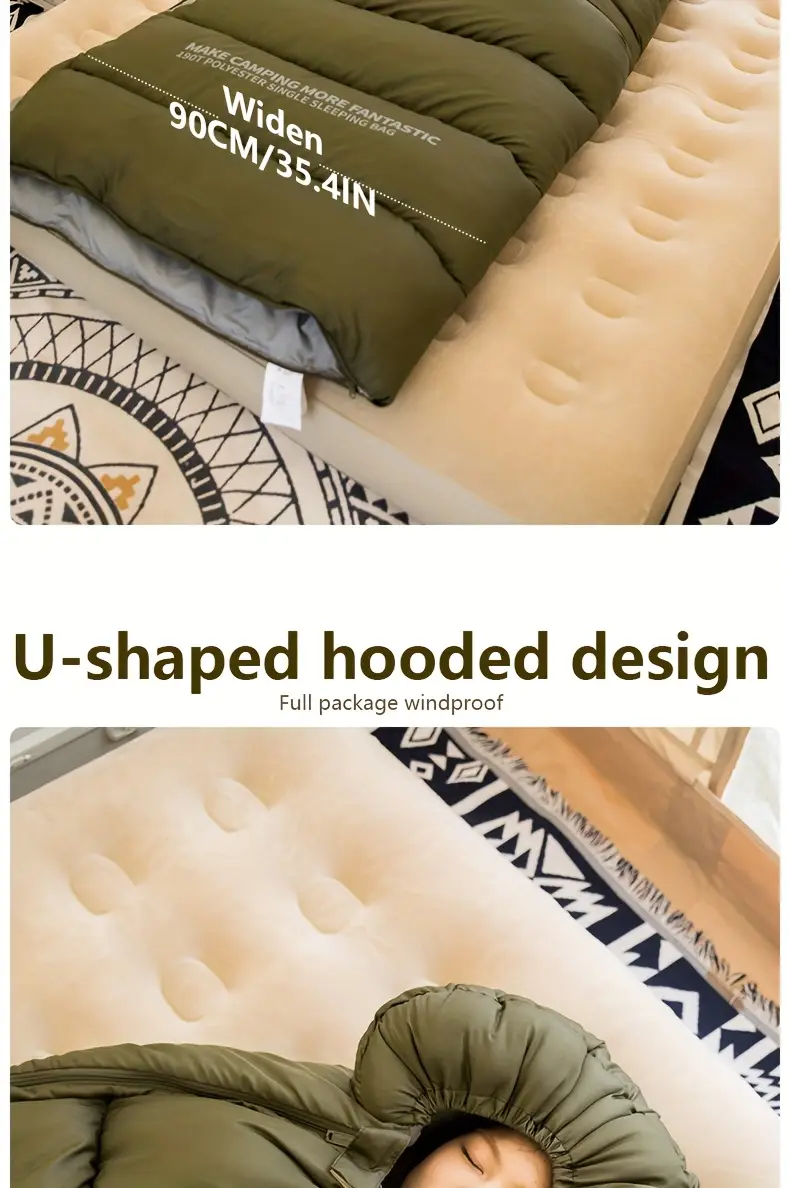 1人用 信封式睡袋,全拉链闭合 - 重型合成材料,橄榄绿/米色/灰色/白色 - 露营、徒步和背包旅行的冬季保暖 - 便携半拉链设计睡垫兼容袋, 露营用品, 露营装备, 冷天睡袋, 保暖睡袋, 丛林生存, 极寒冬季睡袋, 极寒睡袋, 冬季露营, 露营必备品, 露营睡袋, 冬季睡袋, 冬季睡袋, 露营睡袋, 露营睡袋, 极寒睡袋, 冬季睡袋, 露营睡袋, 冷天睡袋, 露营睡袋, 徒步旅行睡袋 商品详情 4