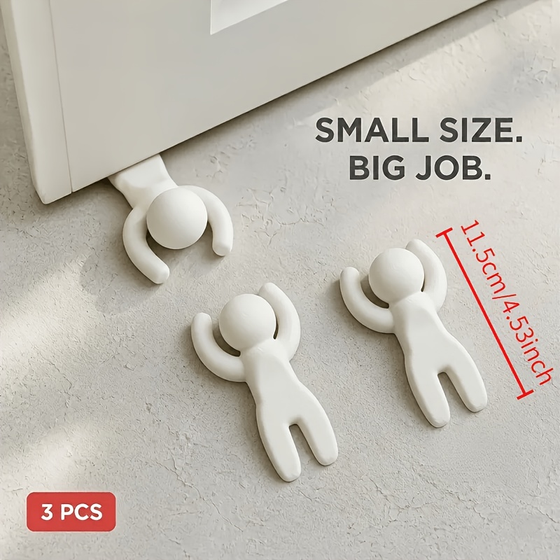 TEMU Set da 3 pezzi di fermaporta a forma di mini figura divertente, cuneo per porta originale, per camere da letto, e case