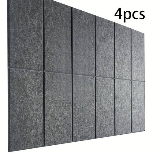 4pcs acoustic wall panel set decorative soundproofing boards modern self effective echo absorption suitable for home offices and recording