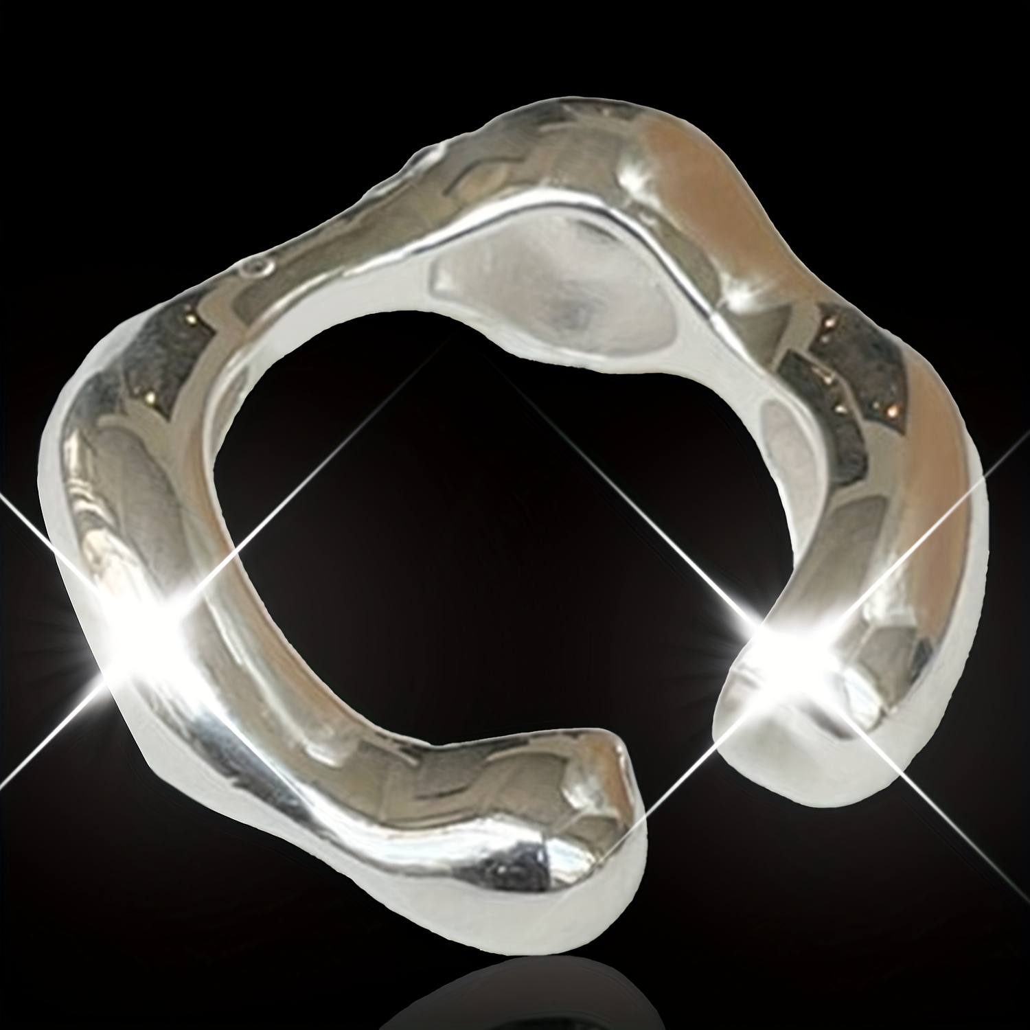 Women's 925 Silvery Plated Adjustable Ring, Fashionable for All Seasons