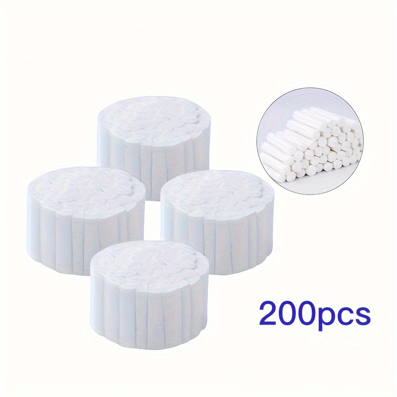 Image of 200/1000pcs Disposable Rolls, Degreased Absorbent Balls - Suitable For Skin Care, Makeup Removal, Tattooing, Daily Cleaning, And Pigments.