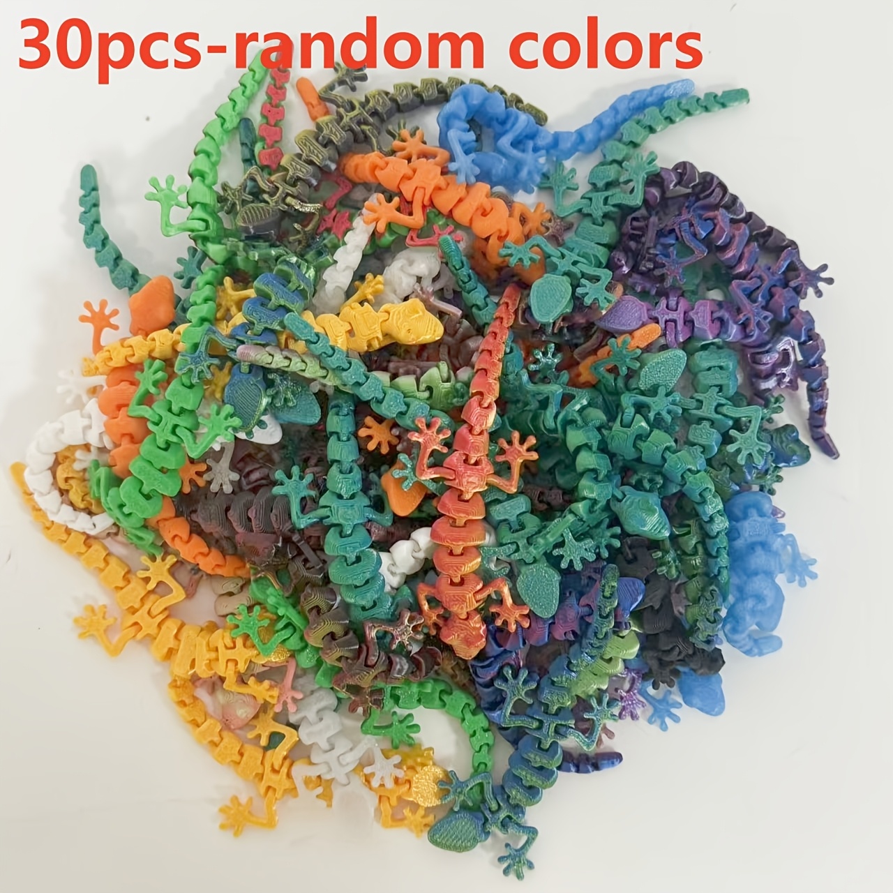 3D Printed Decorative Gecko, Random Gradient Colors