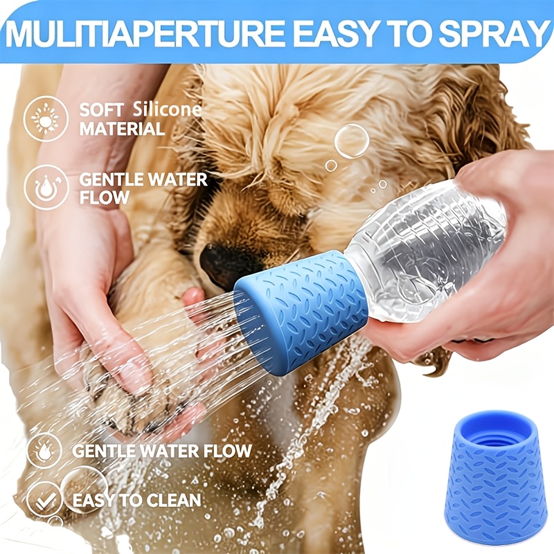   shower head silicone pet shower head portable dog bathing and outdoor drinking nozzle multifunctional shower spray head pet cleaning supplies
