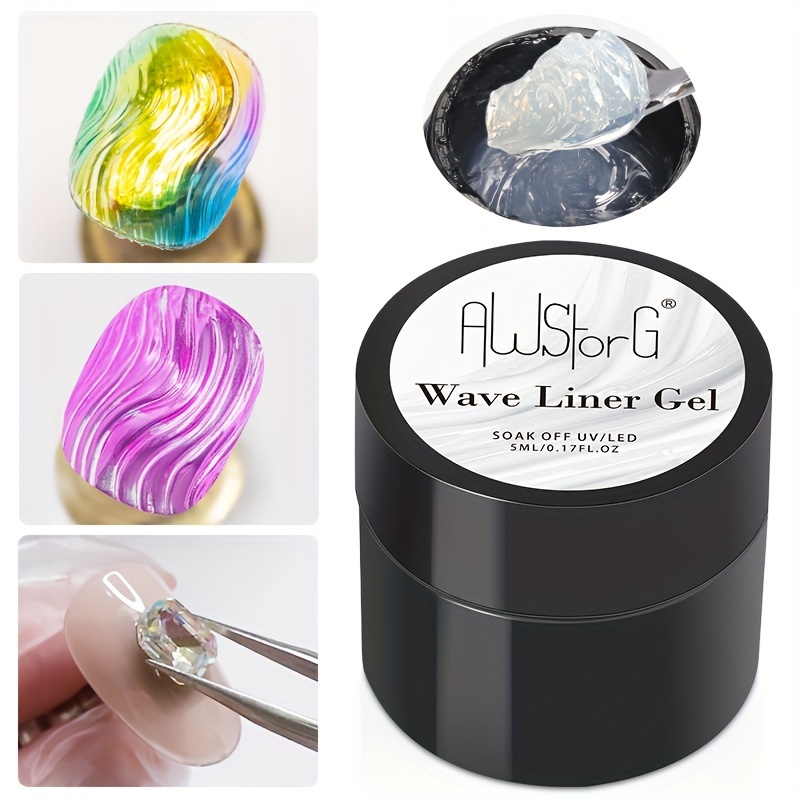 Image of Awstorg 5ml Low-allergy Gel Polish Suitable For Diy Nail, Semi-permanent Solid Chrome Molding Gel, Formaldehyde-free Suitable For Painting, Drawing, Mirror Nails, Manicure & Pedicure, Skin