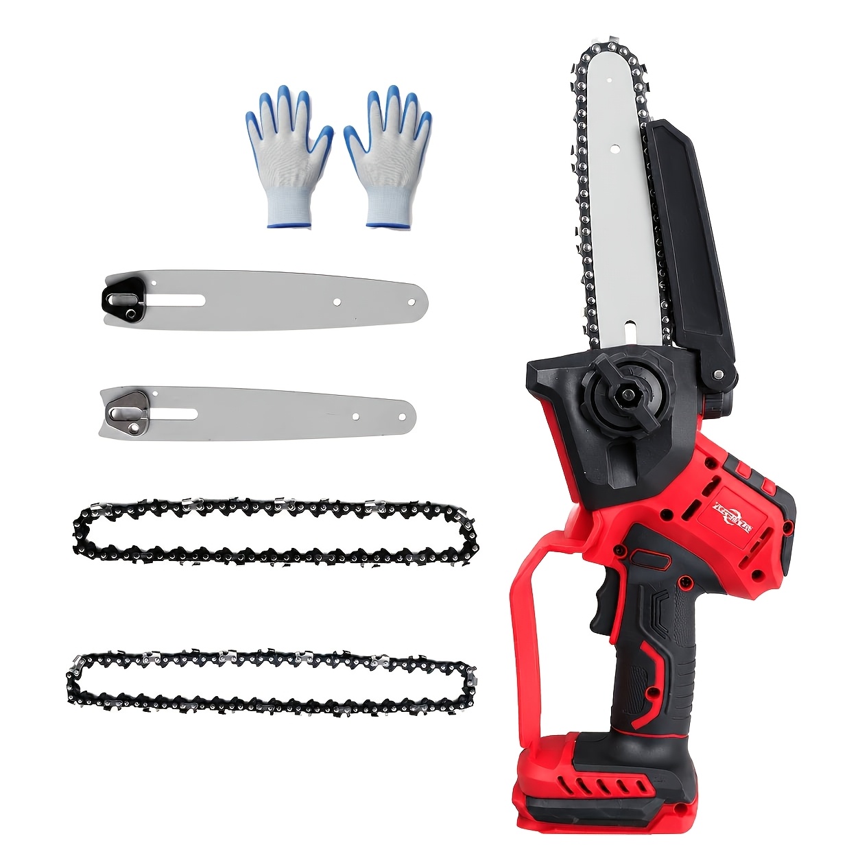 TEMU 8-inch Brushless Cordless Mini Electric Chainsaw, Compatible With Mwk 18v Batteries, With Optional Battery And Charger Kit, Chain Adjustment,