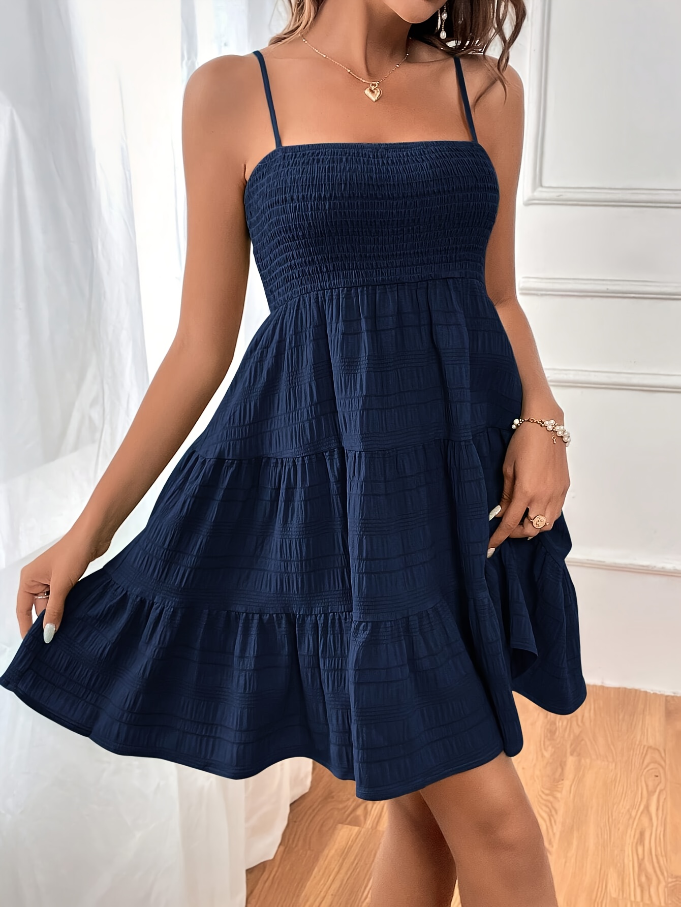 blue flowy short dress Lola-Blue Floral Ruffled Hem V Neck Short Sleeve Flowy Mini Dress