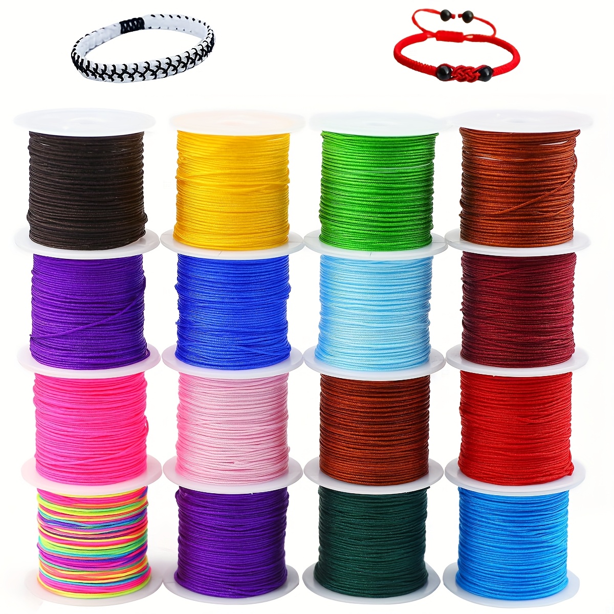TEMU 40 pièces par rouleau, 10 longueur, 0,8 mm d'épaisseur, couleurs assorties, non extensible, cordon de taille 72, fil pour fabrication de