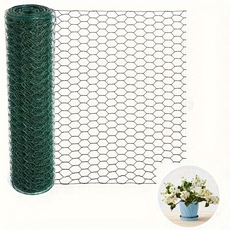 

Iron Chicken Wire Mesh Roll, 1 Roll - Multi-use Fencing Net For Plant Protection, Home & Garden Decoration, Diy Floral Crafts, Flower Support Grid