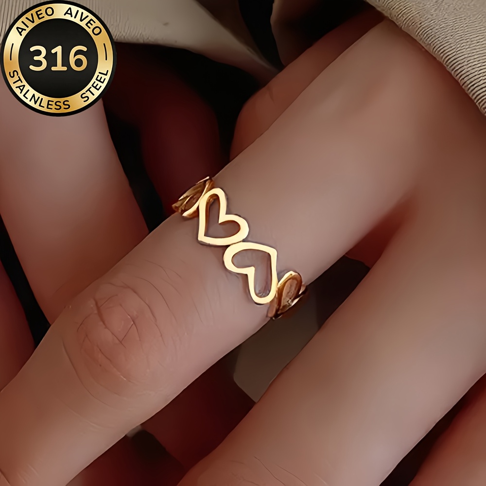 High-quality Stainless Steel Hypoallergenic , Anti-fading, Easy And Elegant, Suitable For Daily Wear Or Parties, Fashionable Women's Rings, Jewelry Additions, And An Exquisite Gift For Women