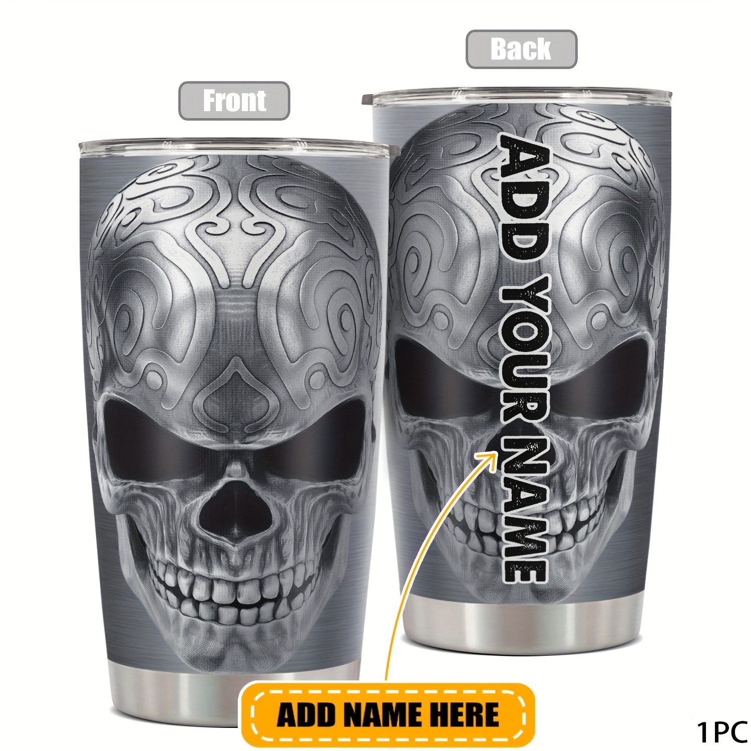 

Customizable 20oz - For Halloween & , Personalized Or , Metal Mug Lid, For Men, Women, , Coworkers