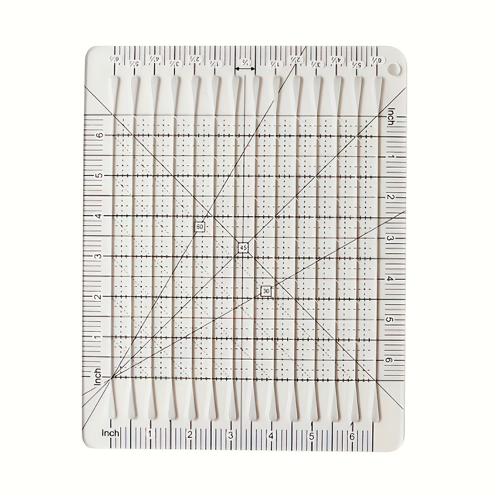 Image of 1pc Of Transparent Acrylic Quilting Ruler, 10.24 Inches X 7.87 Inches - Perfectly Suitable For Sewing And Quilting, An Ideal Sewing Machine Accessory For Pattern Drafting And Crafts