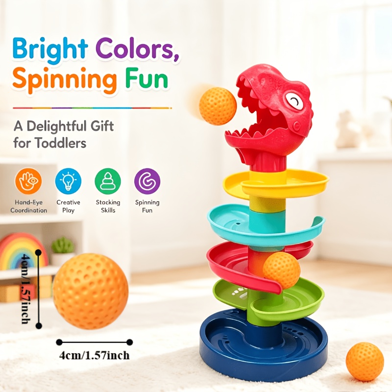 Multicolor Rolling Ball Tower & Track Set