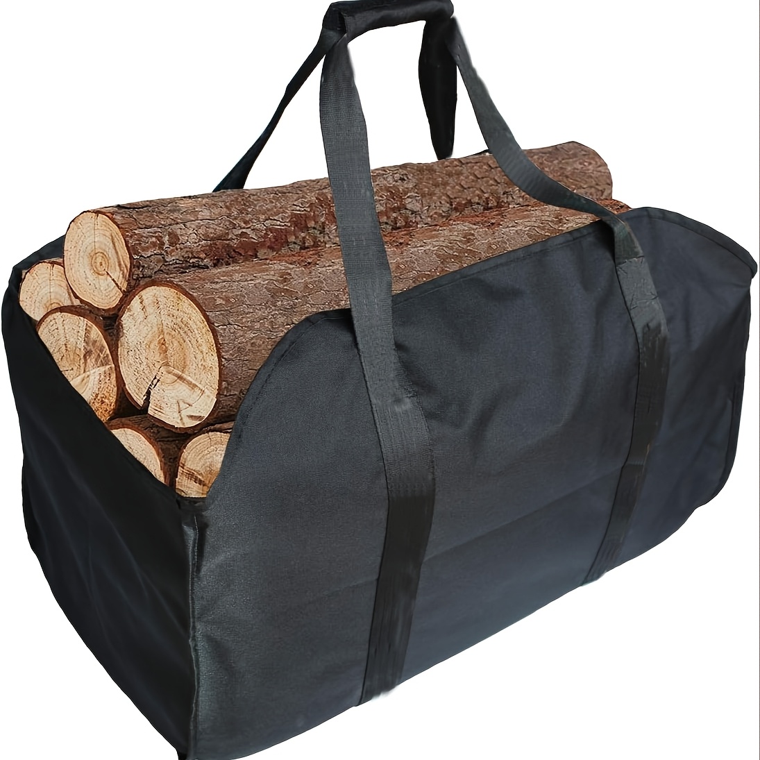 Image of Firewood Transport Tote Bag, Firewood Rack, Extra Large And Durable, Perfect For Fireplaces, Wood Stoves, Firewood, Logs, Camping, And Landscaping.