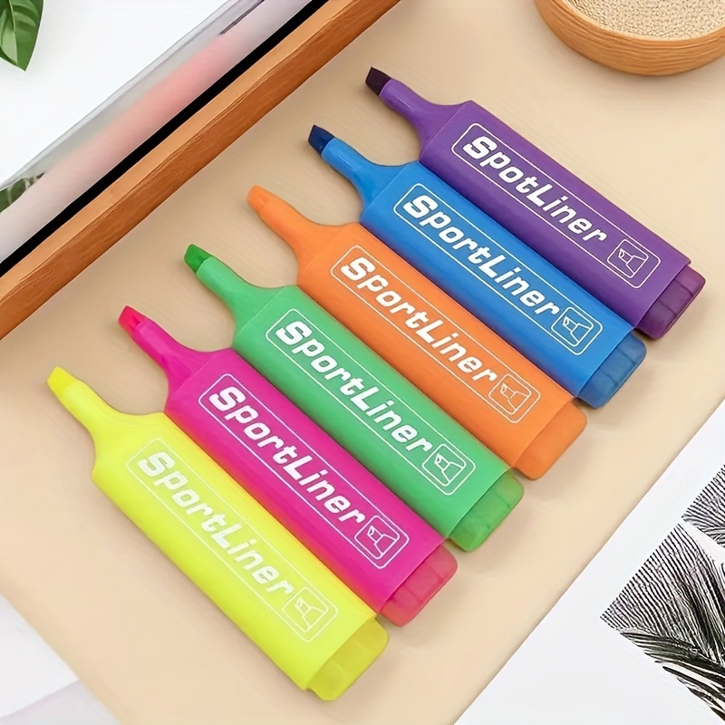 6pcs set chisel tip set drying ink back to school and note kawaii stationery with a of colors details 2