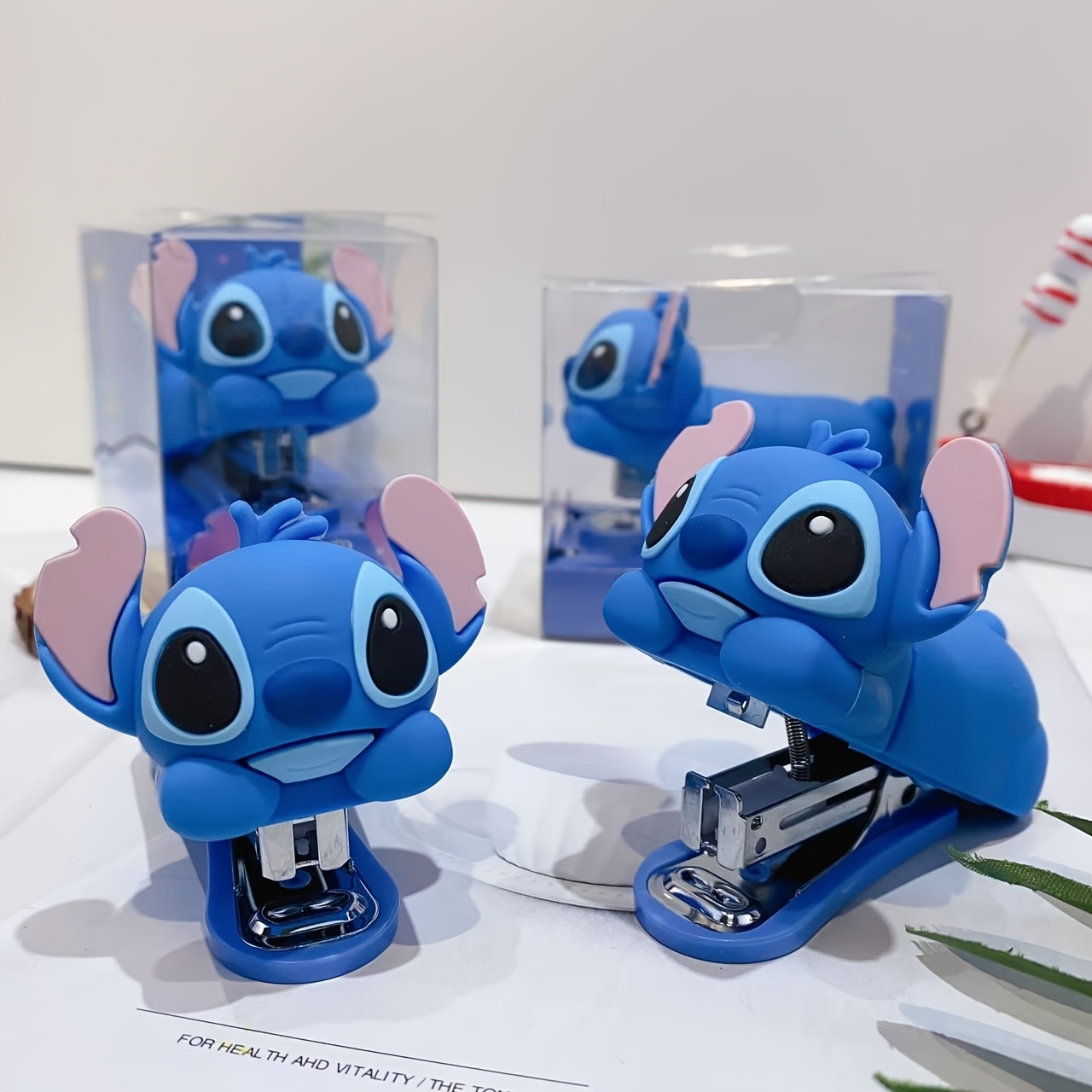 1pc Stitch Mini Stapler - Cute Blue Character Design, Compact & Portable for School, Office, Crafts - Perfect Gift for Students, Teachers, Crafters, Stitch Room Decor