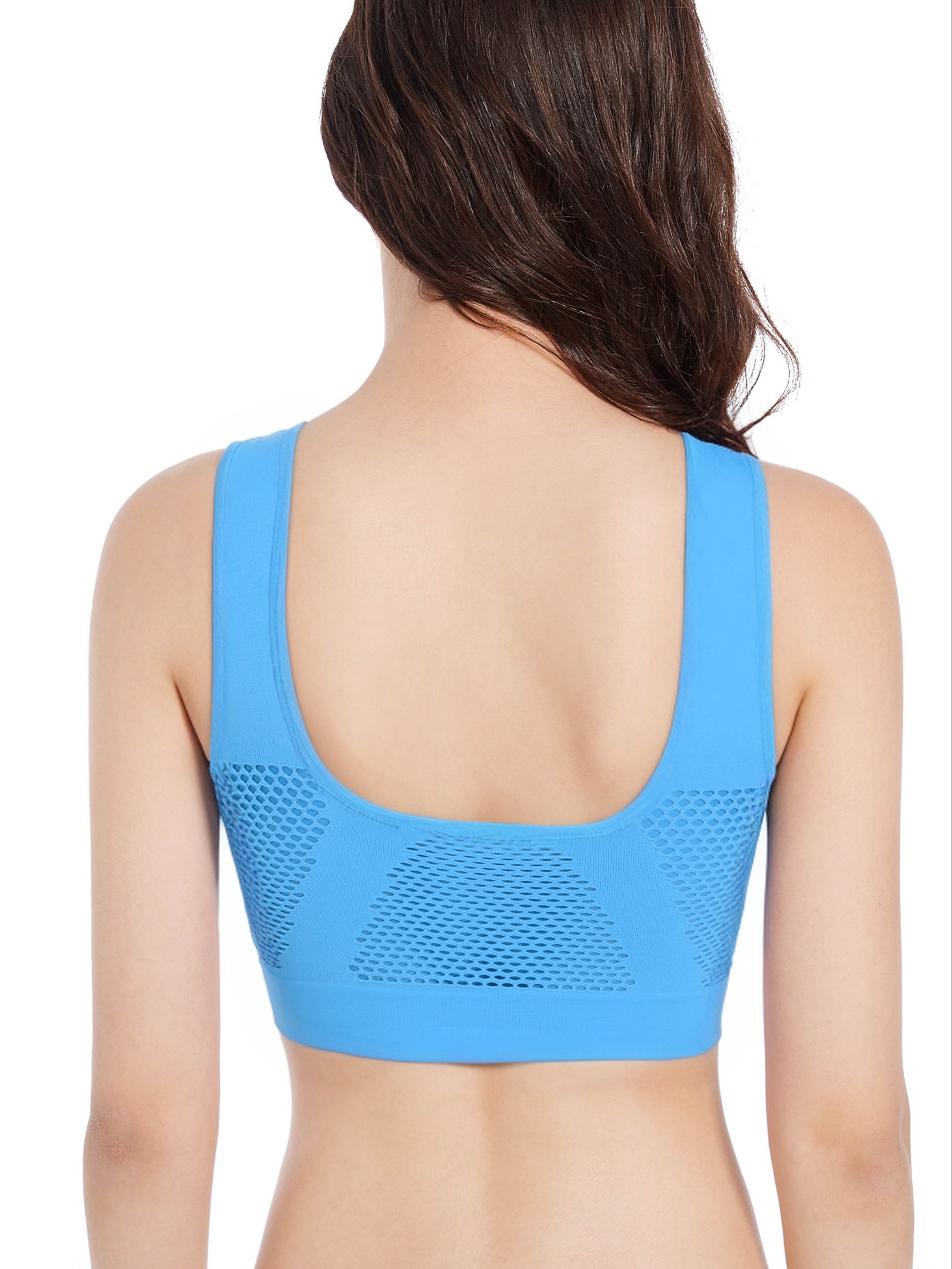Seamless Breathable Bra Without Steel Ring, No Trace Hollow Mesh Thin Sports Yoga Sports Bra