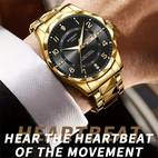 stainless steel quartz watch blue dial with roman date calendar display waterproof ipx7 casual sporty style casual sporty watch elegant watch design quartz movement